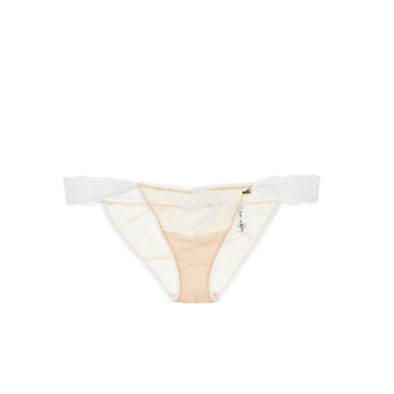Knickerworld | Nude Mesh With White Bow