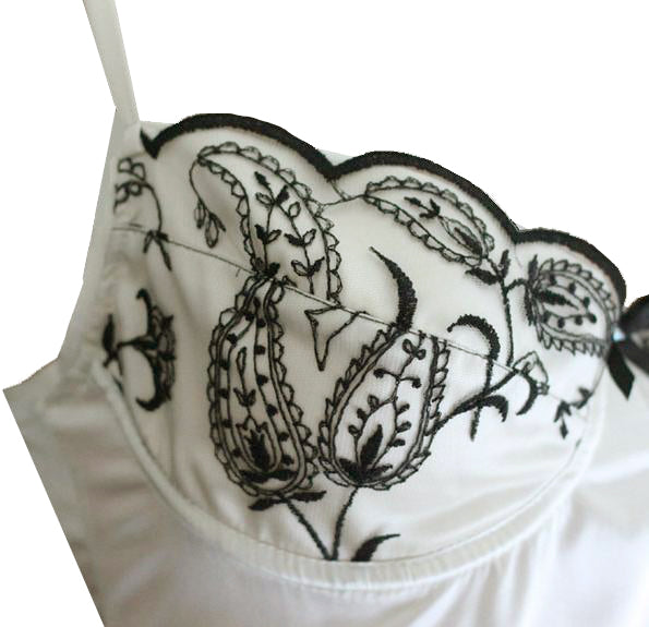 Ivory Embroidered Lace Slip