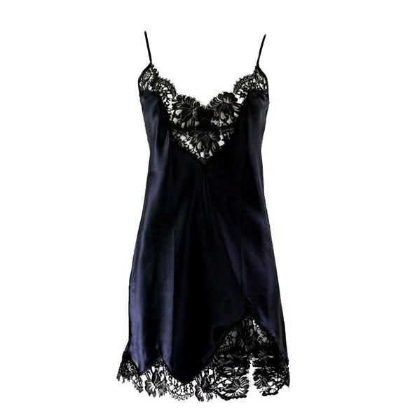 Black Silk & Lace Slip – Smitten Kitten