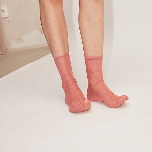 Net Ankle Socks | Terracotta